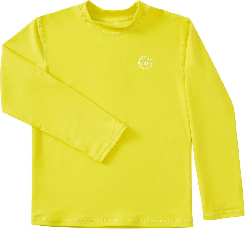 Willit Boys Rash Guard Swim Shirt Baby/Toddler Long Sleeve UPF 50+ Sun Protection SPF Quick Dry Shirt - Image 1